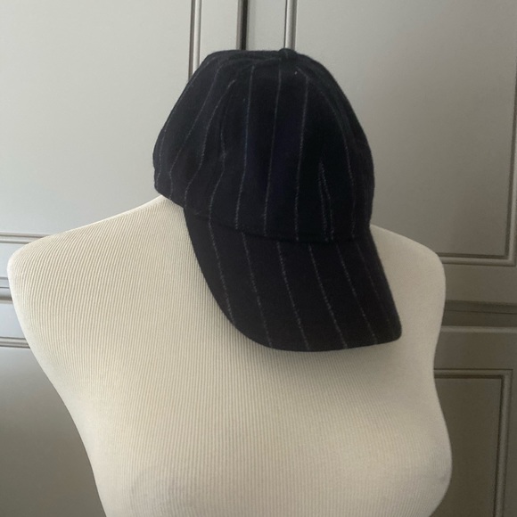 J. Crew Navy Pinstripe Baseball Hat